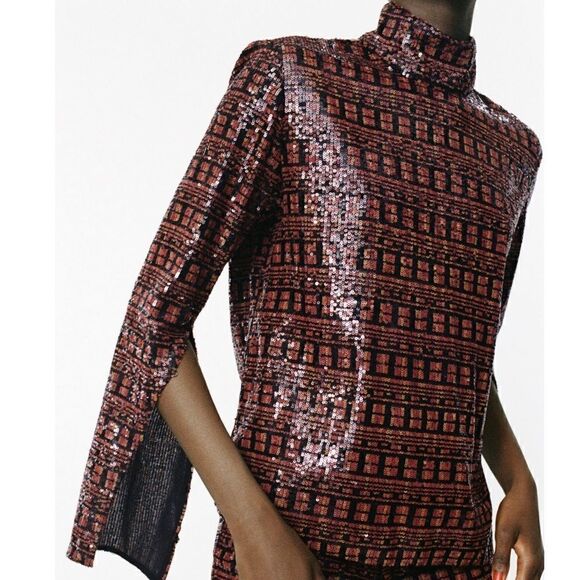 NWT Zara Sequin Top  - Picture 1 of 9